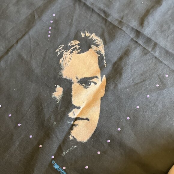 Randy Travis Vintage Black Brockum 1989 Bandana 21" x 22" - Picture 3 of 8